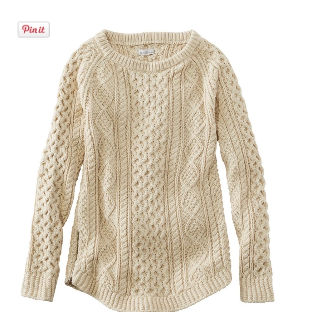 Women's Signature Cotton Fisherman Tunic Sweater- beige